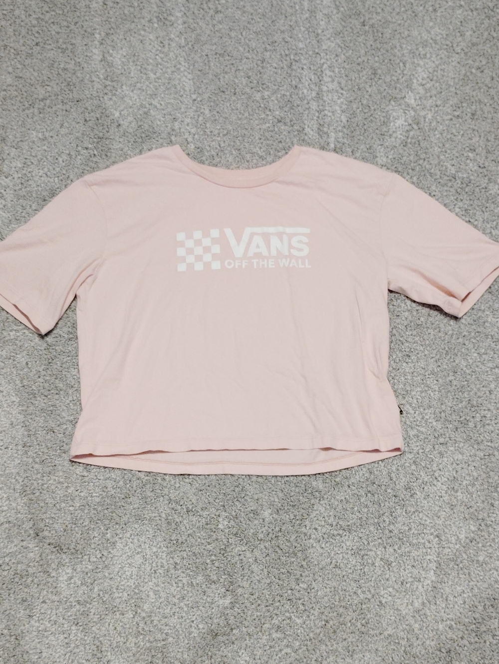 Vans Pink Graphic Tee with White Checker Logo